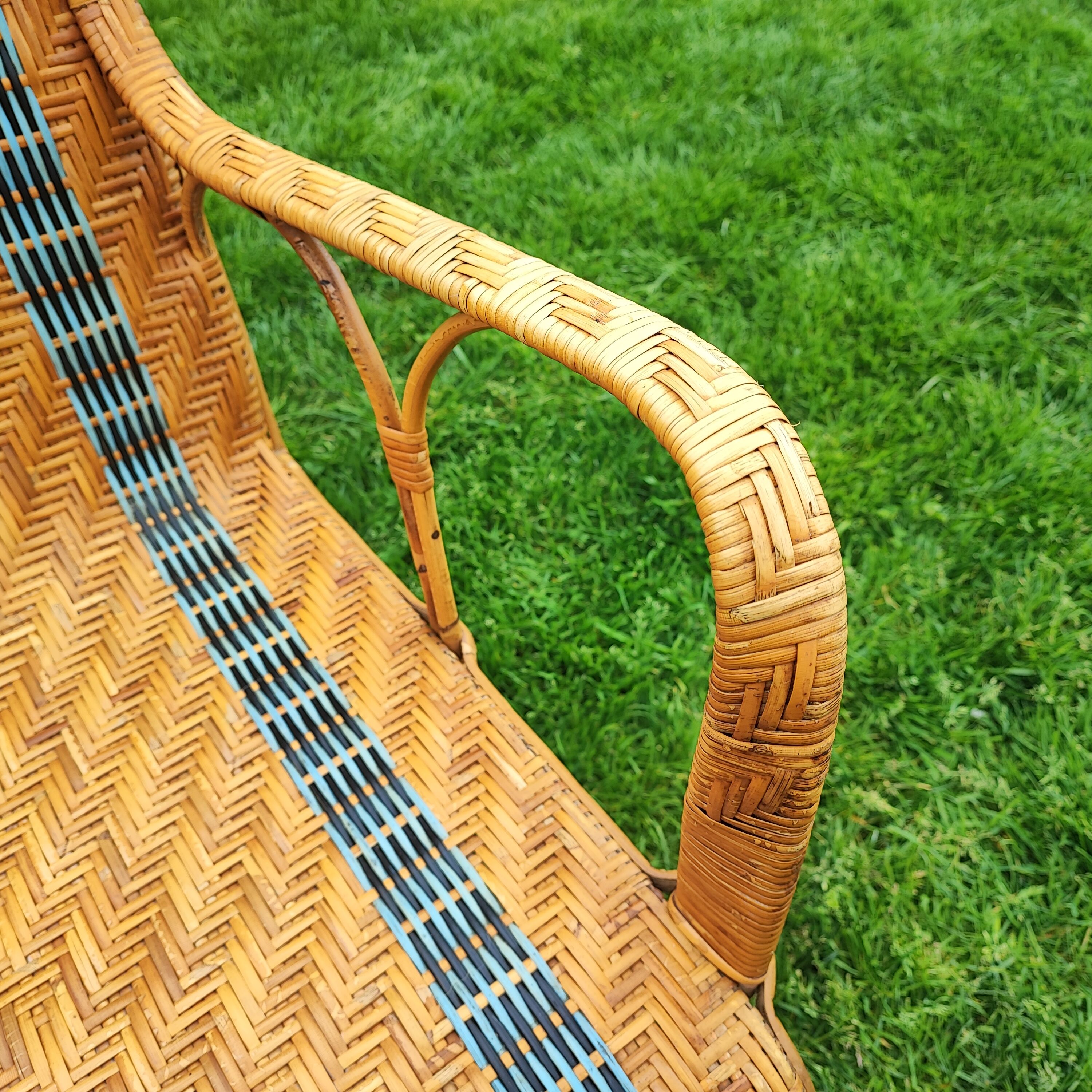 Fauteuil en rotin 60s