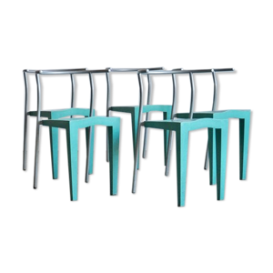 Lot de 5 chaises plastique par Philippe starck pour kartell, Italie