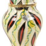 Fifties Lidded Vase H. Bequet Jupiter Hand Painted Ceramics