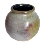 Ball vase in enamel sandstone cracked inside Indigo