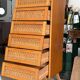 Vintage 1960s chest of drawers / chiffonnier with tapered legs and rattan.