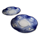 Assiettes  Sarreguemines décor Arum bleu cobalt