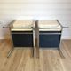2 vintage chairs in white faux leather and chrome tube - Mid-Century 70s design