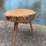 Table tripode en chêne liège