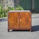 Art Deco buffet with 2 doors, wooden and marble Art Deco furniture.