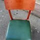 Paire de chaises bistrot vintage simili 1960