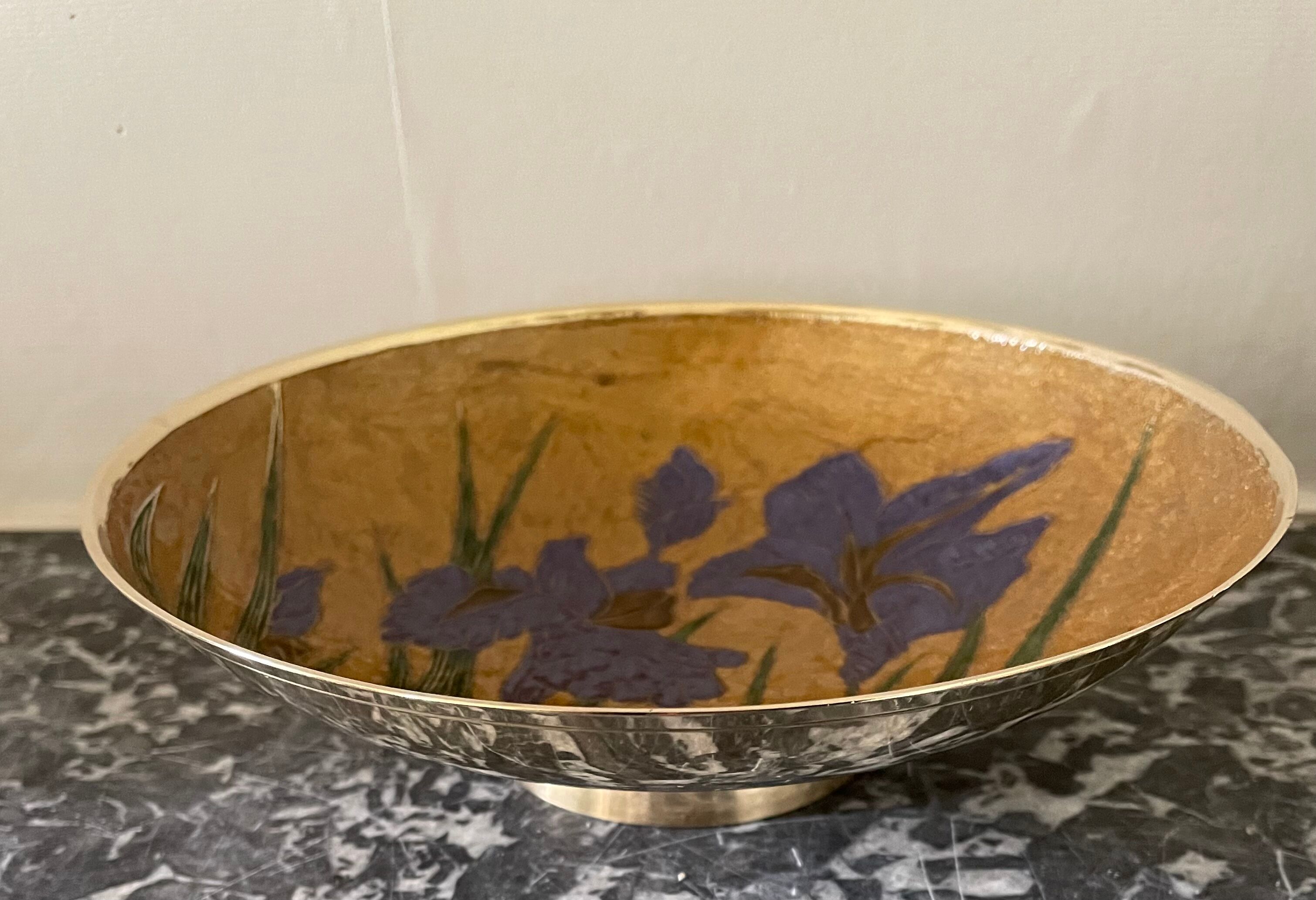 Cloisonné enamel dish 70s