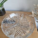 Plat de service en verre ciselé