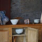 Modern Danish low enfilade in oak with panelled doors, mid-20th century.