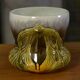 Numbered polychrome art nouveau ceramic planter, early 20th century