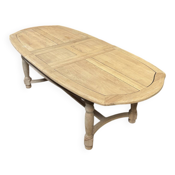 Table de ferme en chêne massif avec rallonges