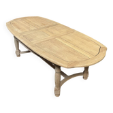 Solid oak farmhouse table with extensions