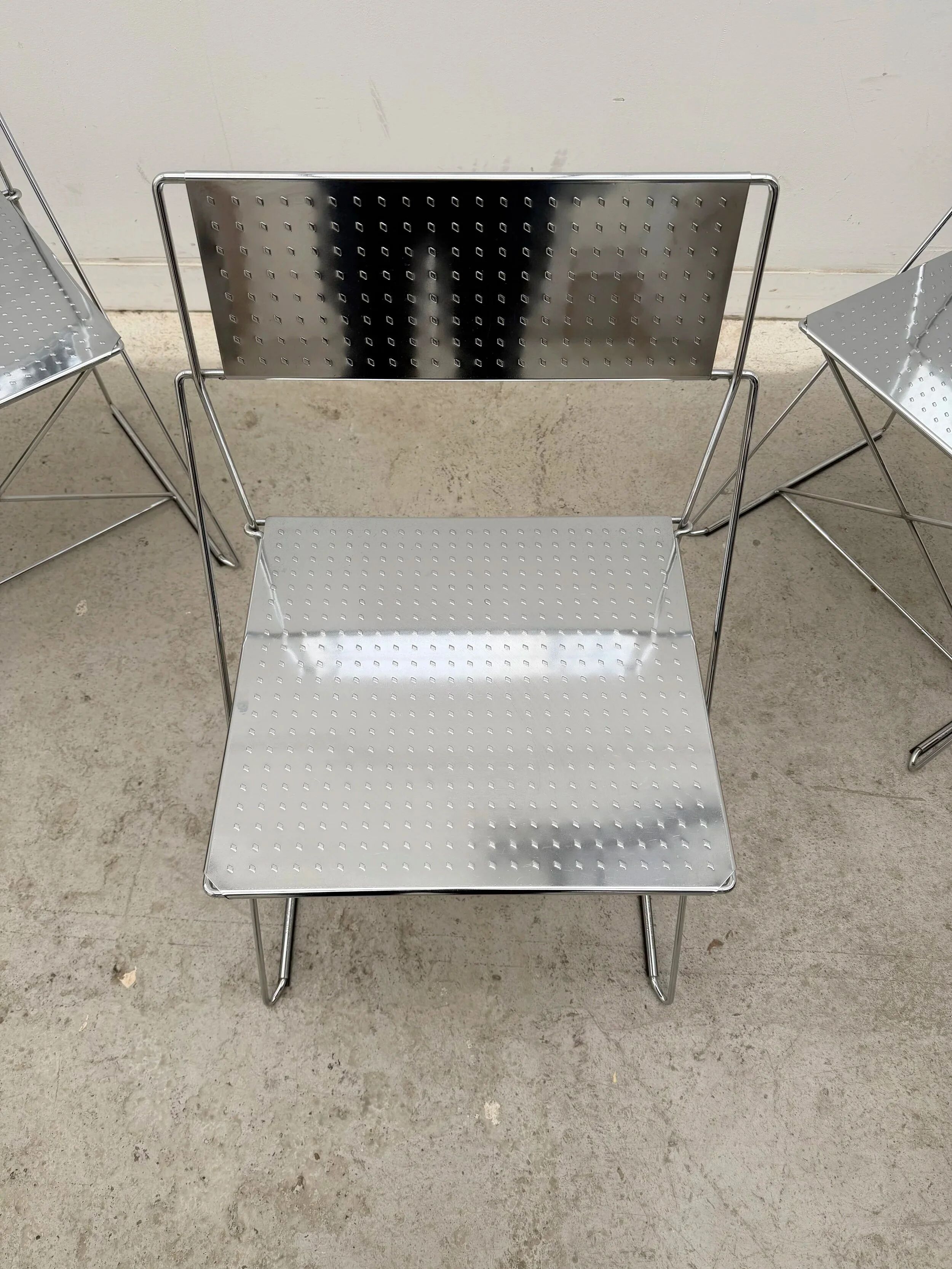 Nuova X Line chair for Magis in chrome, Italy 1980
