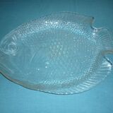 Plat poisson en verre vintage
