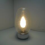 Vintage chrome and bubble glass wall lamp