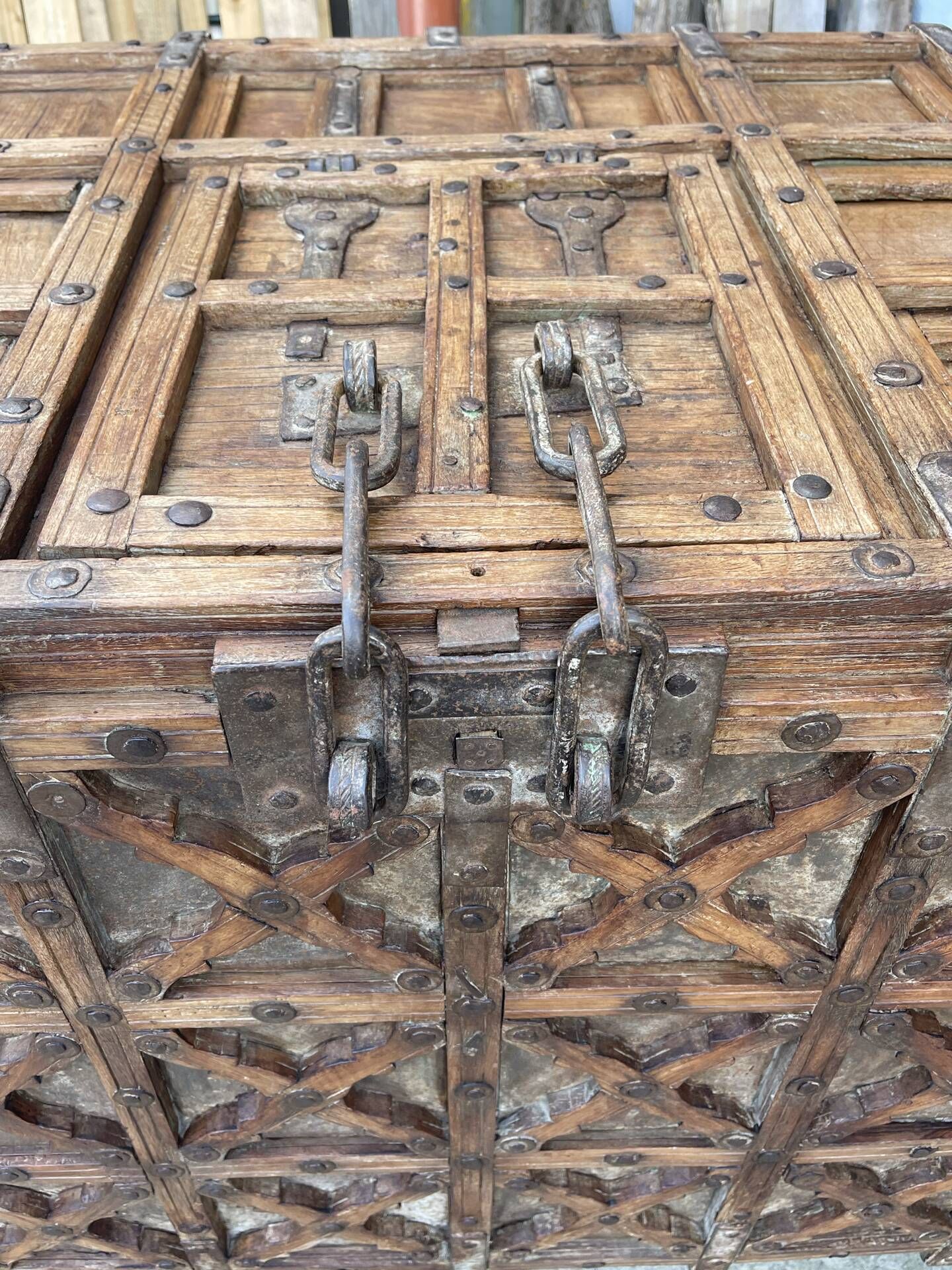Monumental Indian dowry chest Damchiya
