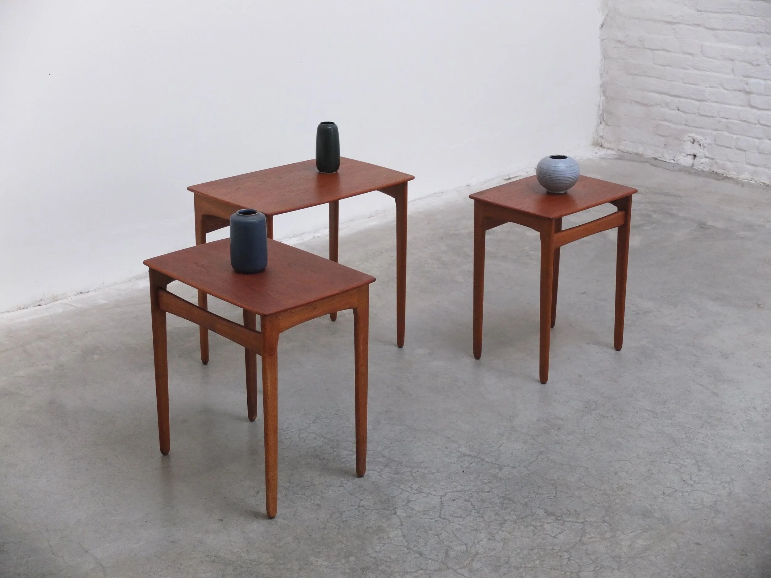 Nesting tables in teak & oak by Svend Åge Madsen, 1960s