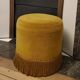 Pouf velours ocre