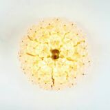 XL Mid-Century Floral Murano Glass Ceiling Light from Ernst Palme, 1970s