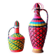 Set of 2 bottles scoubidous 60s