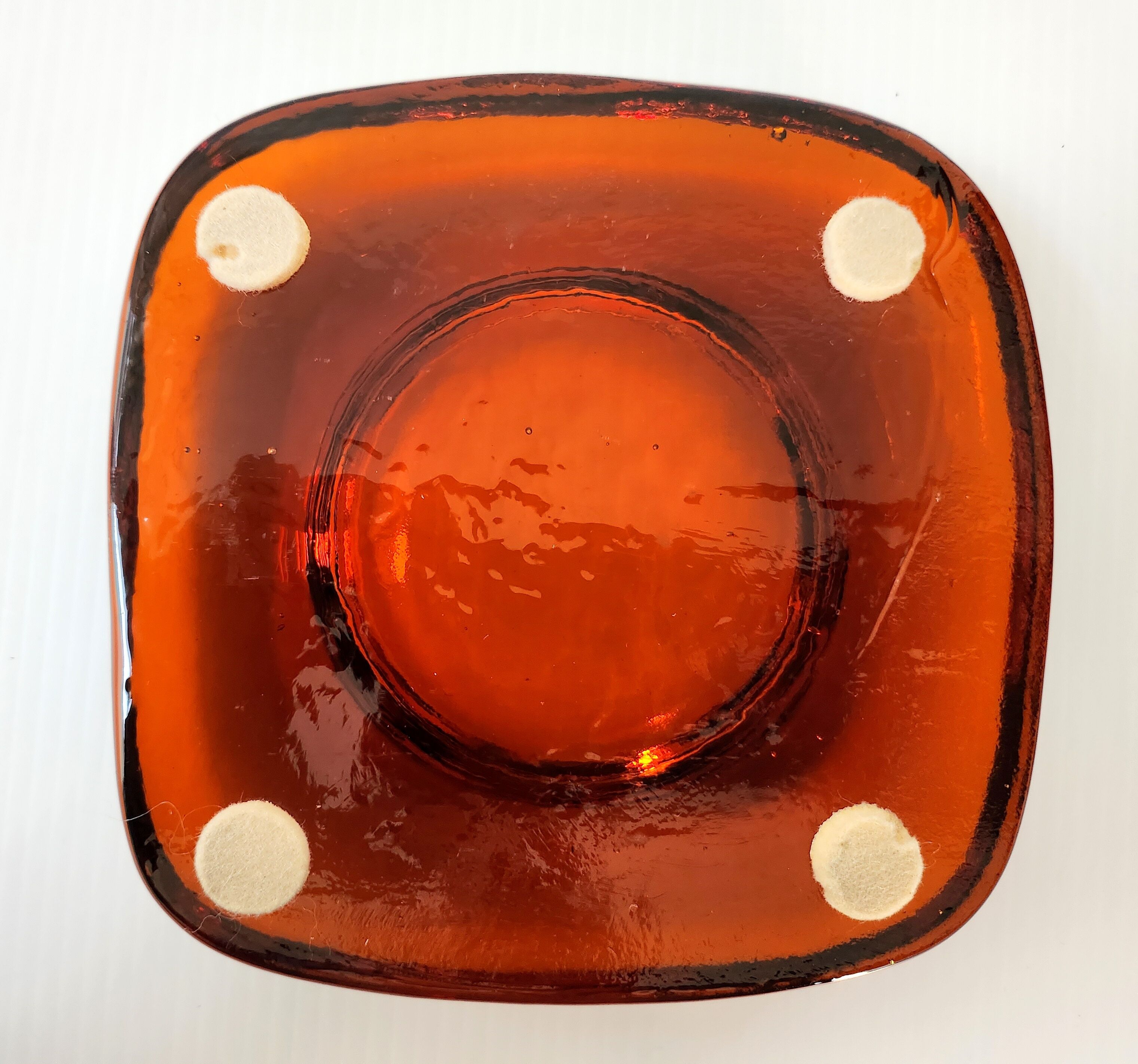 Vintage glass ashtray 1970