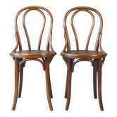 Lot de 2 chaises Bistrot assise bois Thonet N°18 1/2, Vers 1920