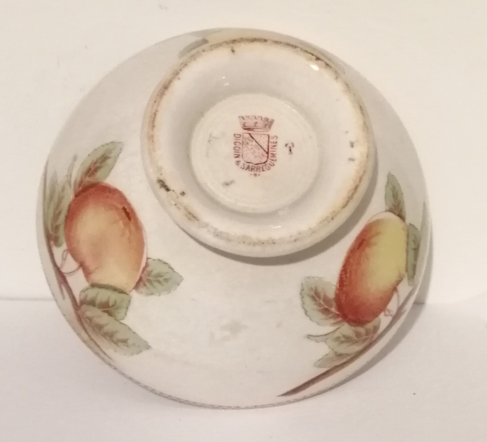 Bol ancien digoin sarreguemines "pommes"
