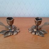 Pair of Gilde brass candlesticks