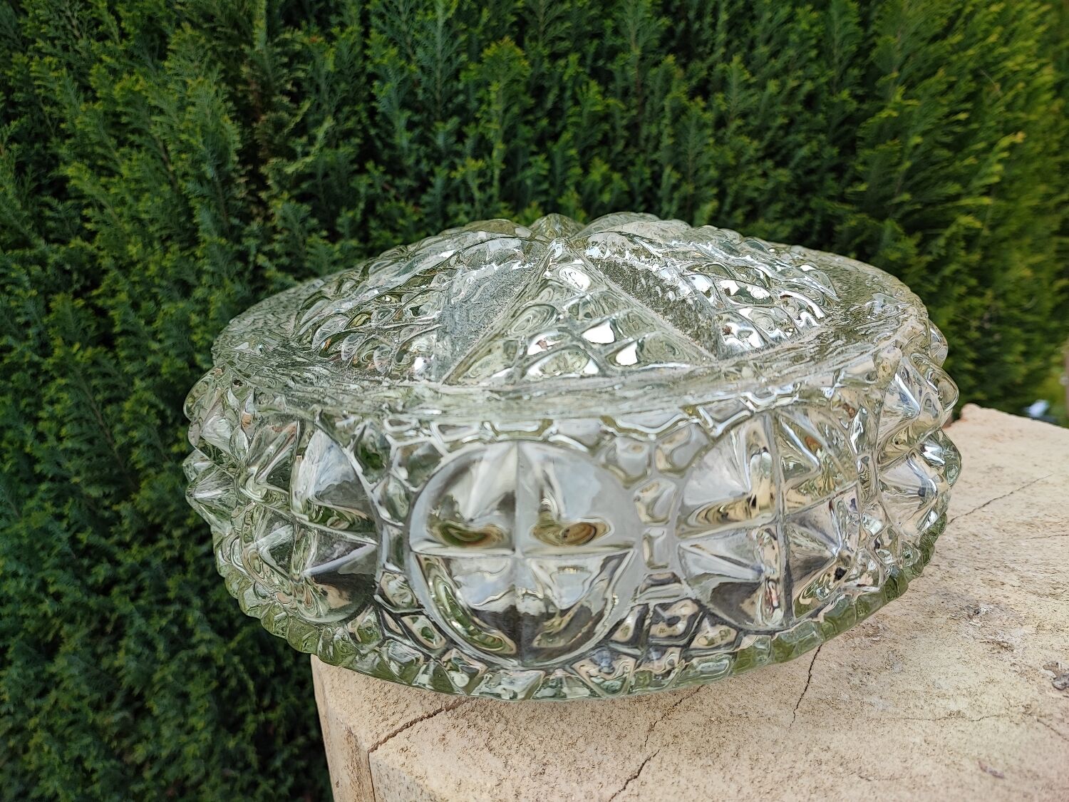 Vintage glass ceiling lamp