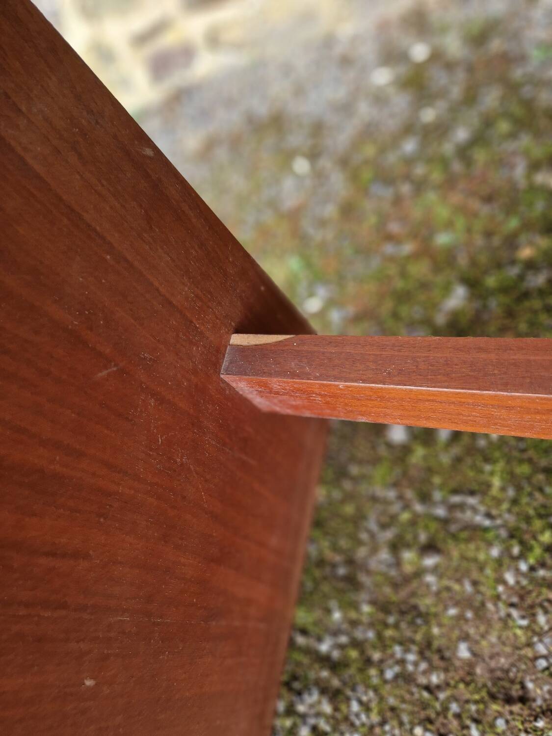 Wood veneer desk, 1970s
