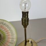 Lampe de table de 32 cm en laiton et tissu de style Kalmar, Autriche, années 1960