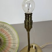 Lampe de table de 32 cm en laiton et tissu de style Kalmar, Autriche, années 1960