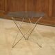 Brass and glass side table, 1960s design.