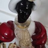 Set of 2 murano candlestick statuettes