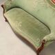Antique Louis-Philippe canapé in mahogany and velvet, Italy, 19th century