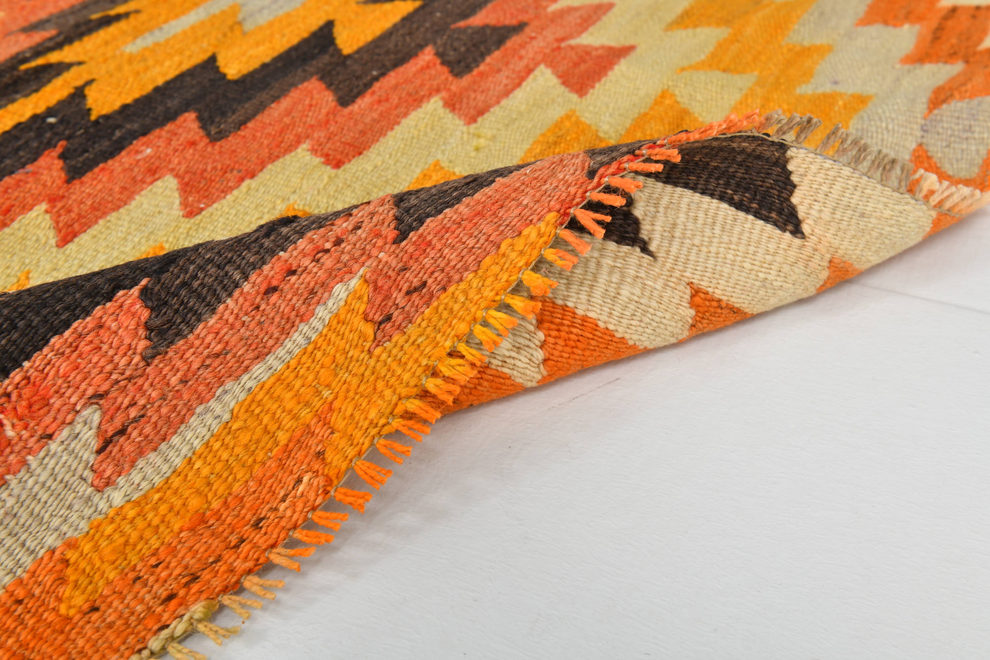 5x6 Turkish Hand Woven Multicolor Kilim Carpet Rug, 160x190 Cm