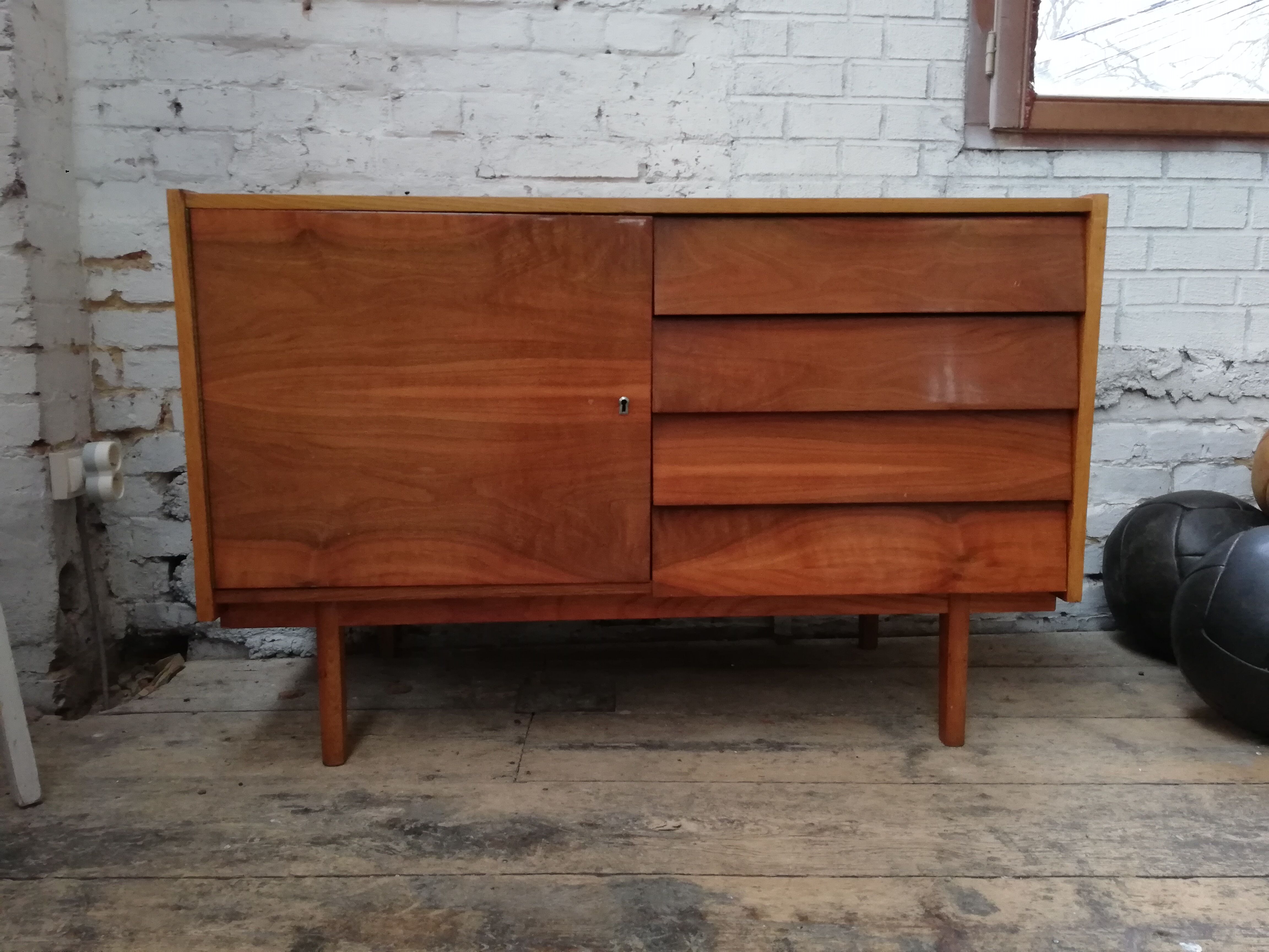 Vintage chest of drawers, Czech row1960, Jiří Jiroutek, vintage