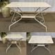 1980s metal garden table