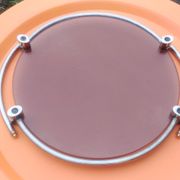 Vintage top of the 70s / 80s in glass and brass support neo classic style