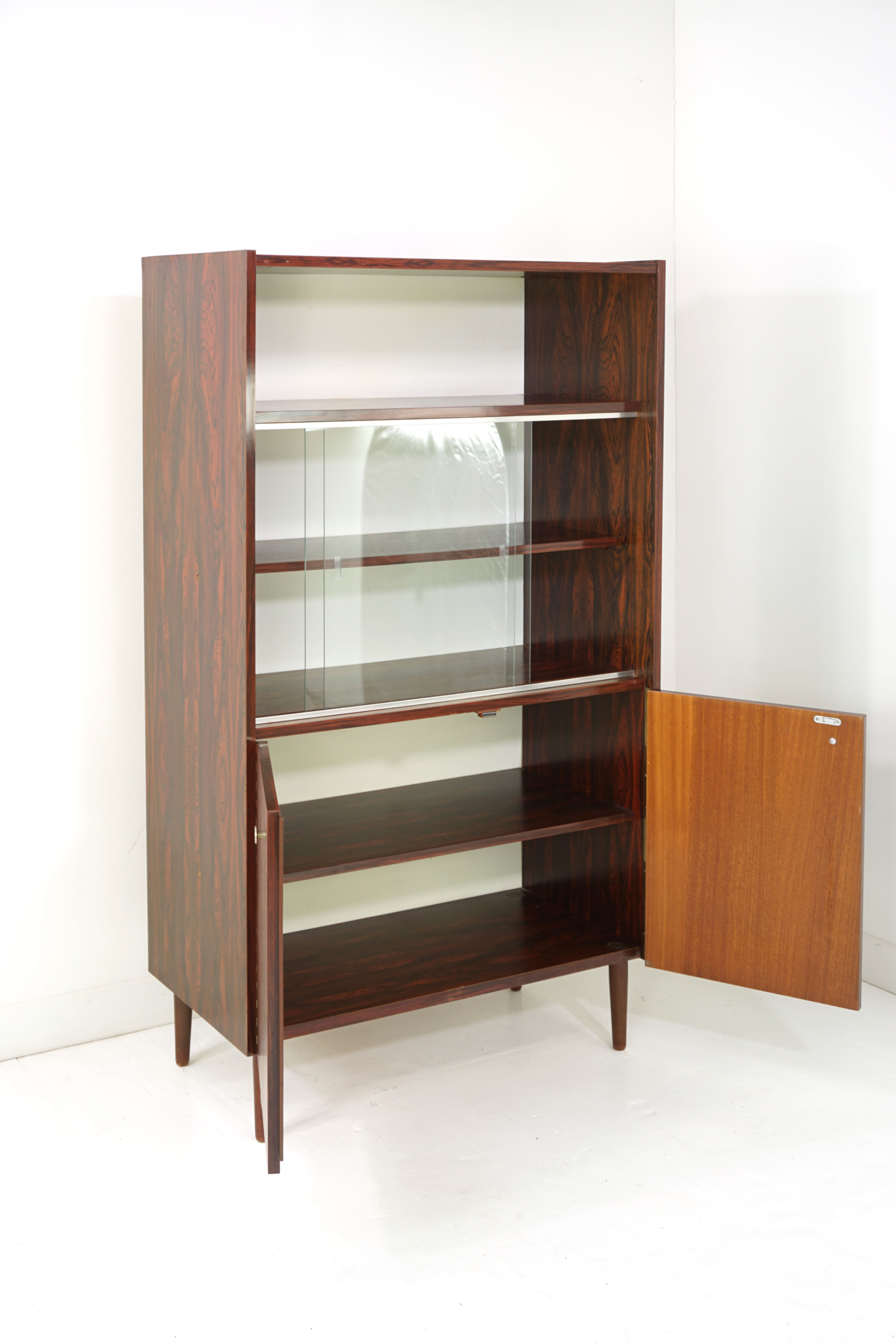 Rosewood showcase from the 50s and 60s