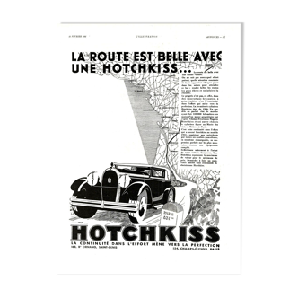 Affiche vintage années 30 Hotchkiss