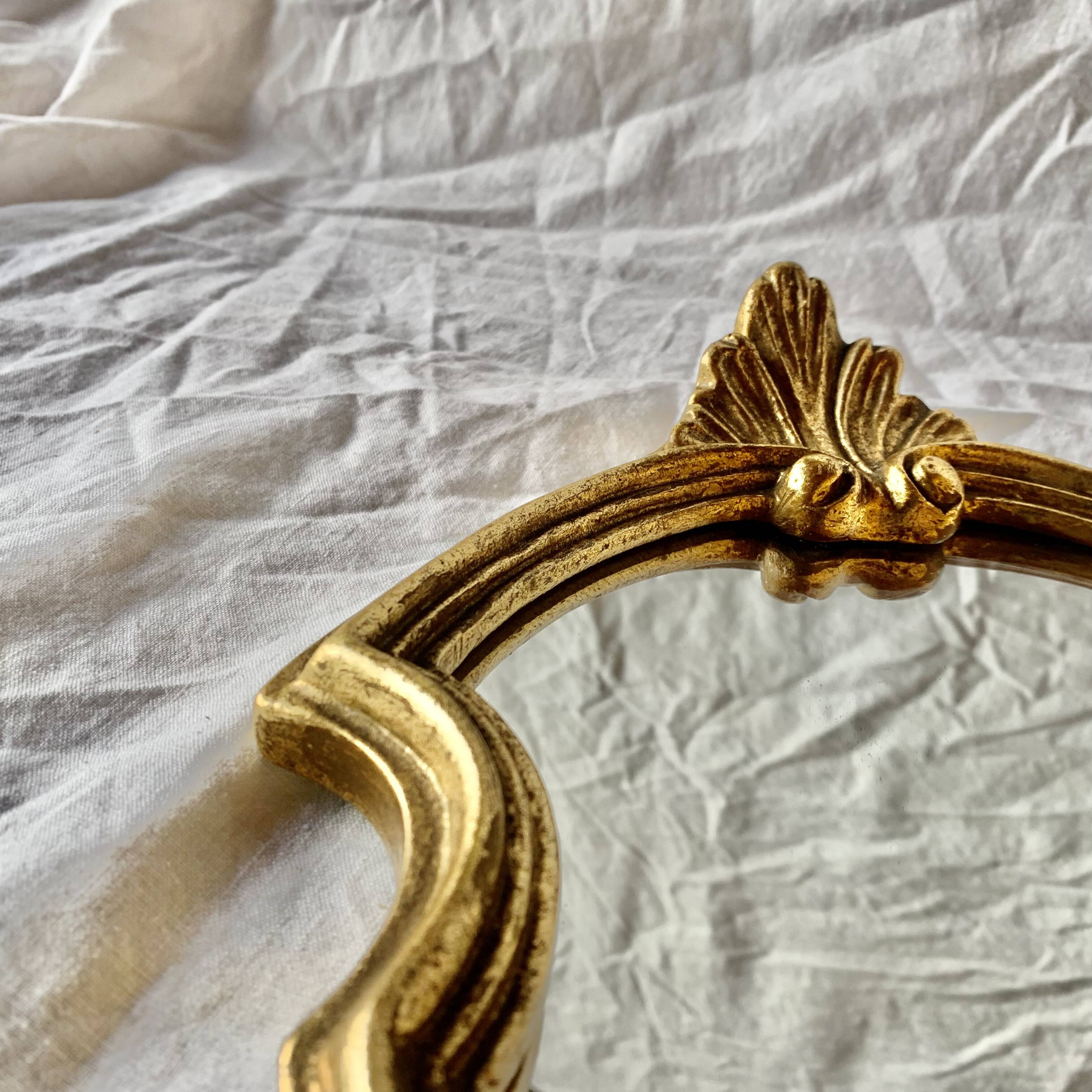 Vintage gold resin wall mirror