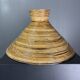 Midcentury pair pencil rattan large ( 62 cm ) pendants, Italy 1970s
