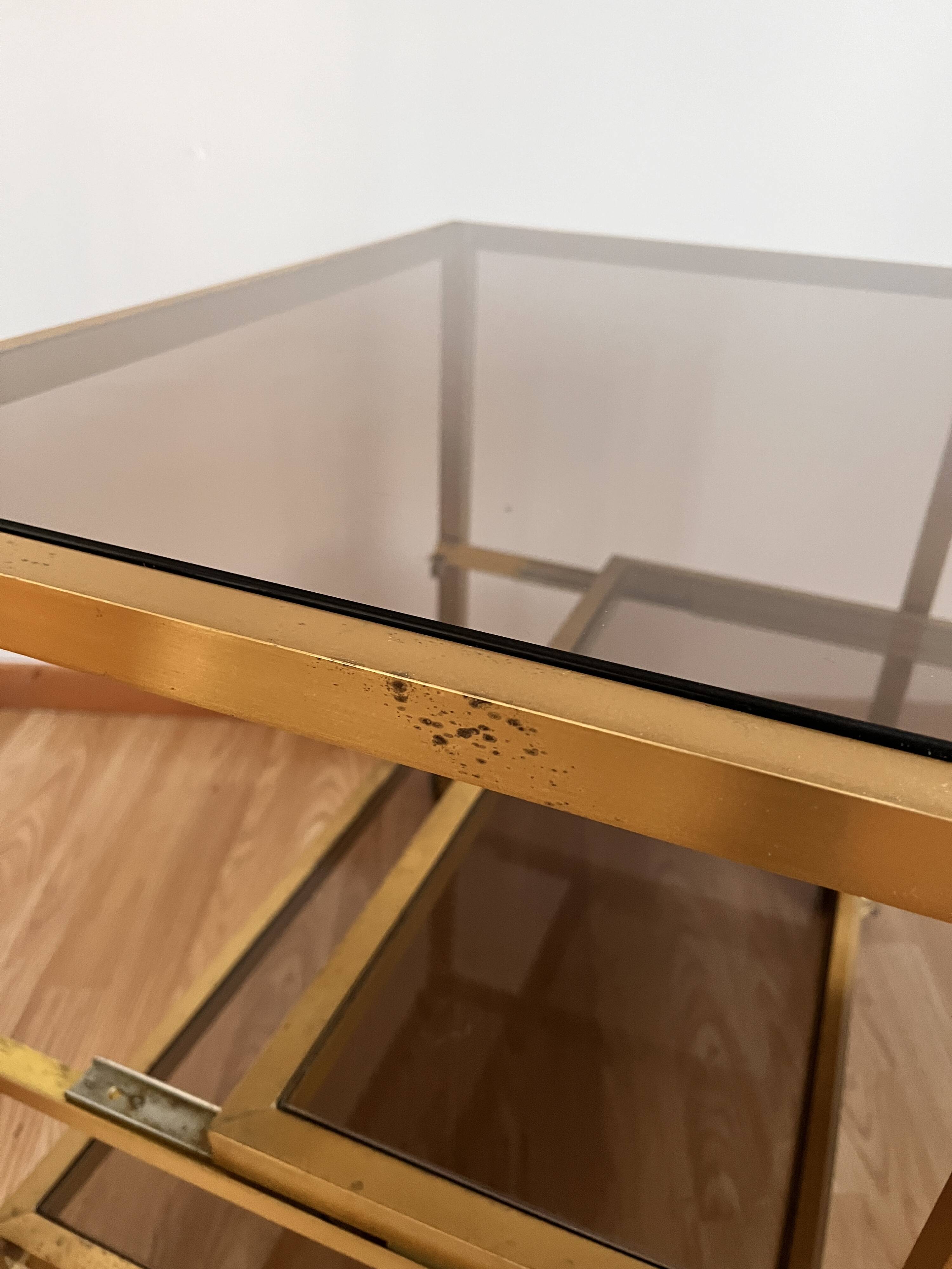 Glass and gold dessert