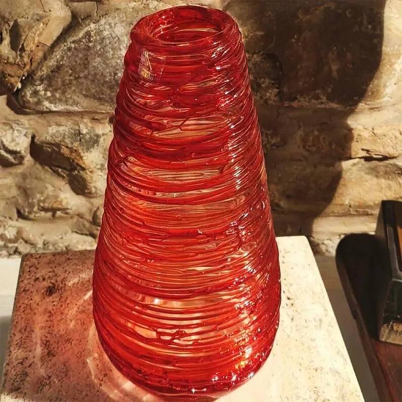 Exceptional Mid-Century Style Vase in Murano Glass by Sergio Costantini