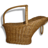 Painted Wicker, vintage 1970 bottle