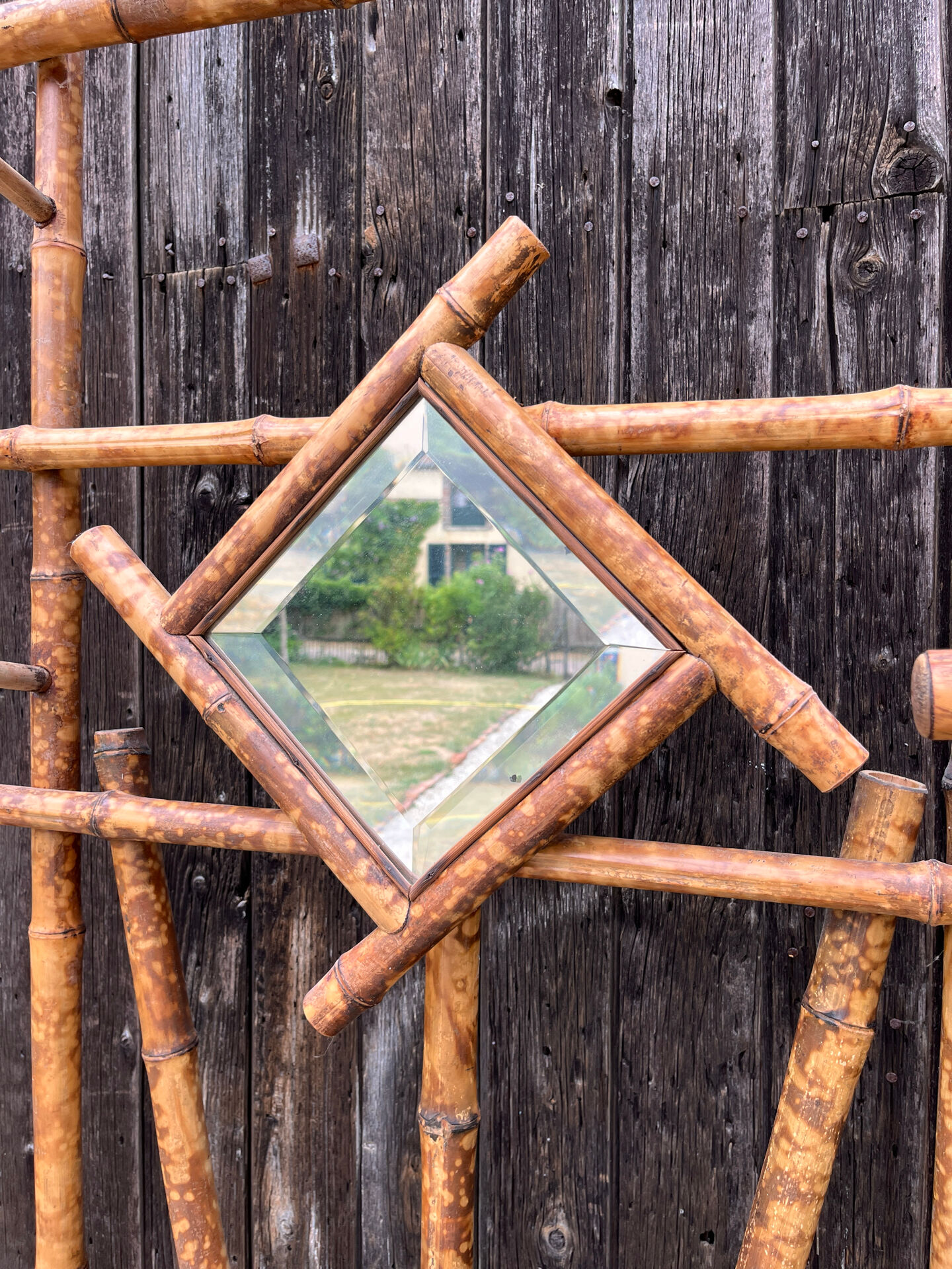 Vintage bamboo coat rack