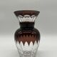 Cut and lined crystal vase from Val Saint-Lambert in plum.
