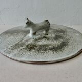 Sandstone cheese platter by Chantal and Thierry Robert, 70s