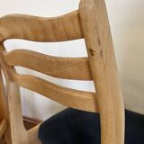 Set of 4 ribbed fabric chairs